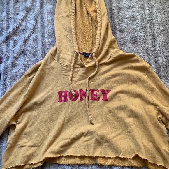 Sweaters - ‘HONEY’  yellow cropped hoodie